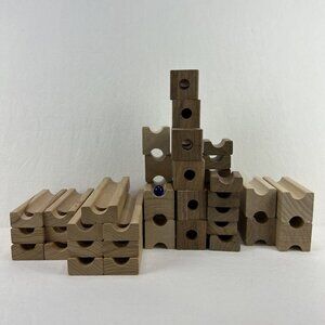 The Original Blocks And Marbles By Tedco Toys Educational Game 40+ Wooden Pieces